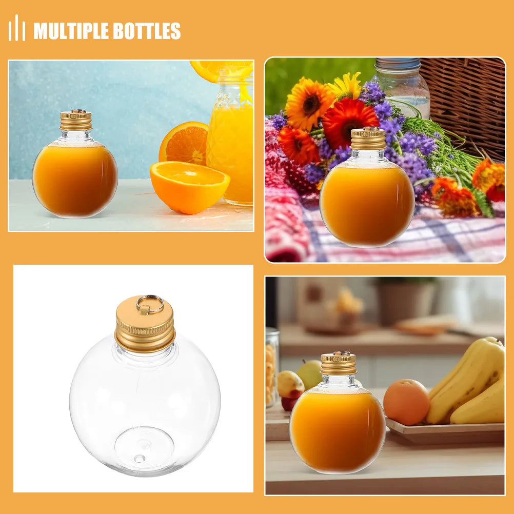 Ball Shaped Light Bulb Design Clear Plastic Bottles Candies Drinks