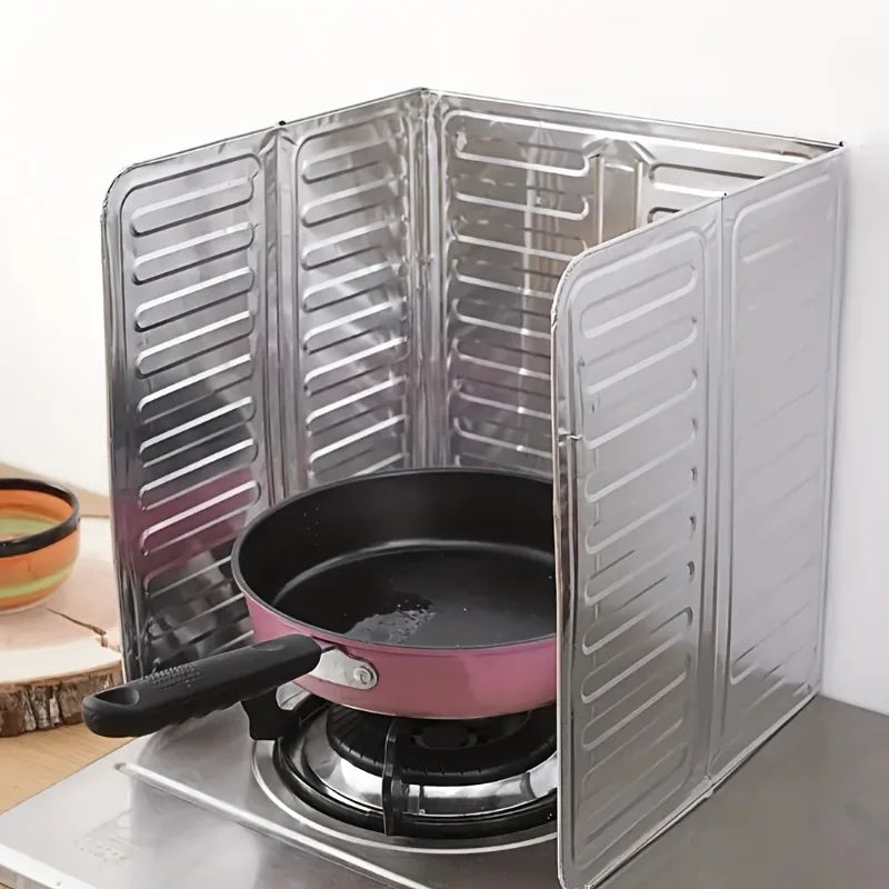 Kitchen Oil Splash Guard Anti Splatter Shield Nonstick Aluminium