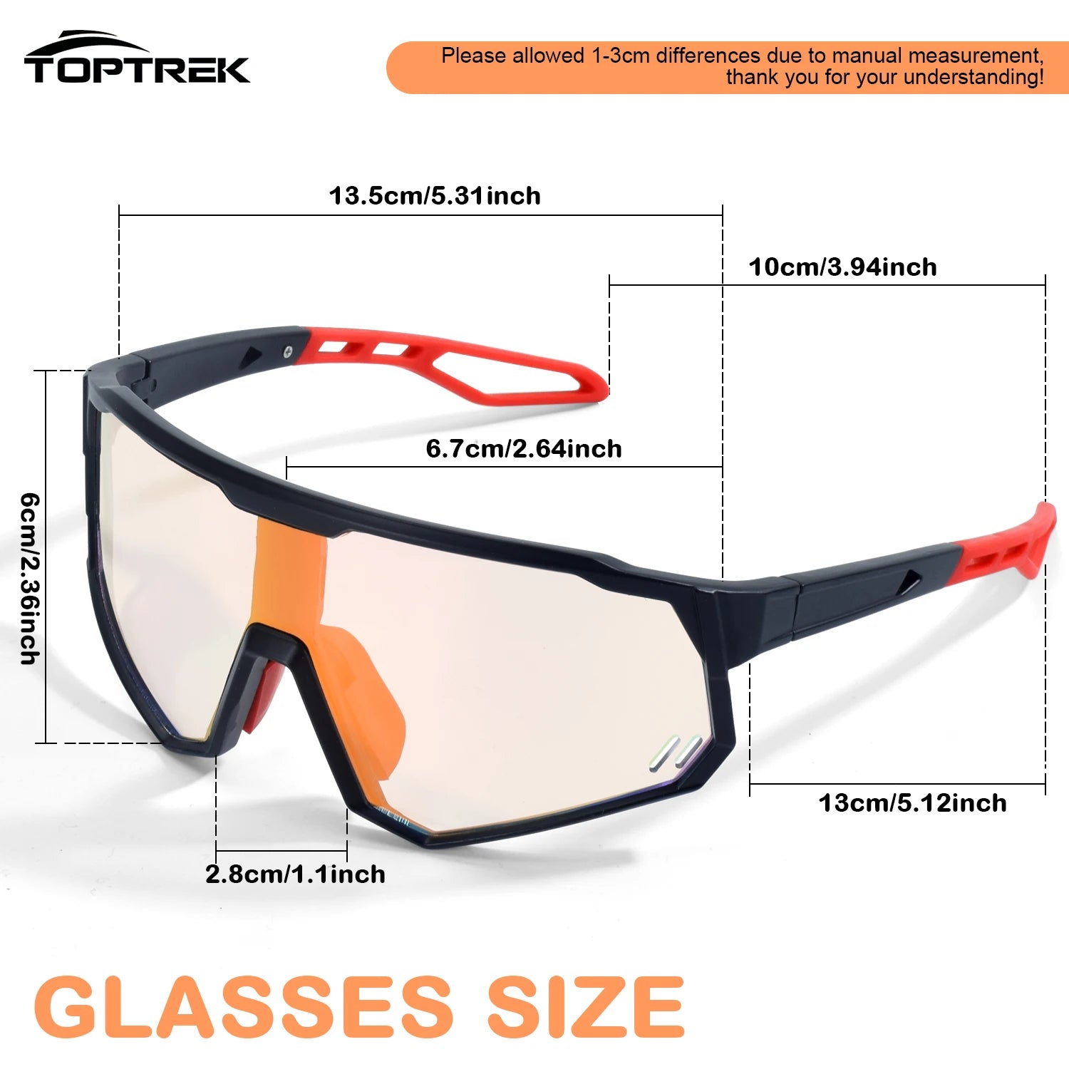 Toptrek Photochromic Cycling Sunglasses Men Women Outdoor Sport Running Bike Hiking Bicycle Eyewear MTB Baseball Glasses Goggles Zpaxo