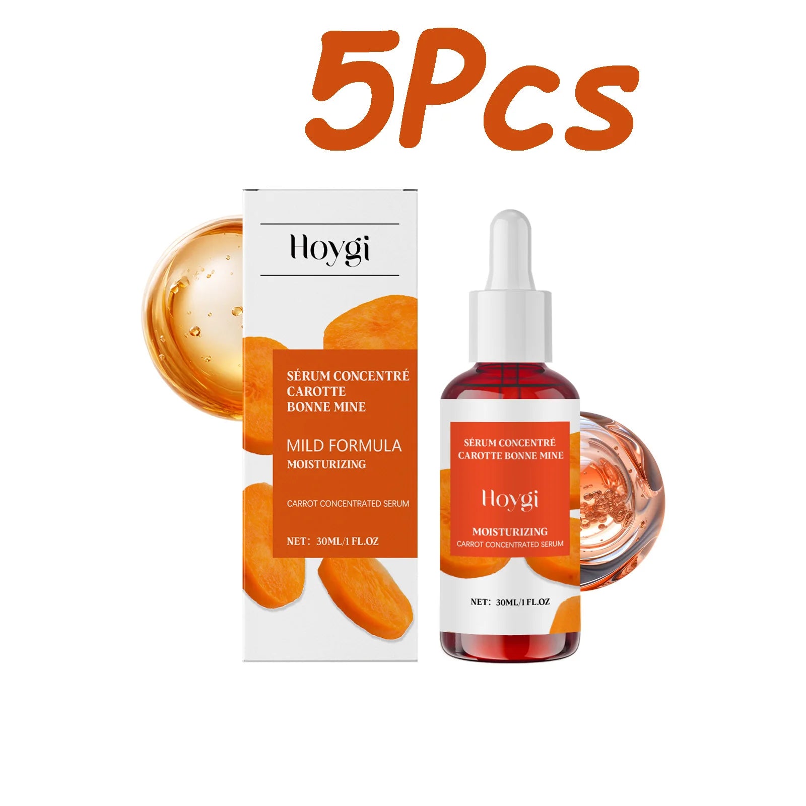 Hoygi Hyaluronic Acid & Vitamin C Brightening Face Serum Brightening Face Serum Zpaxo 5 x 30ml Boxed