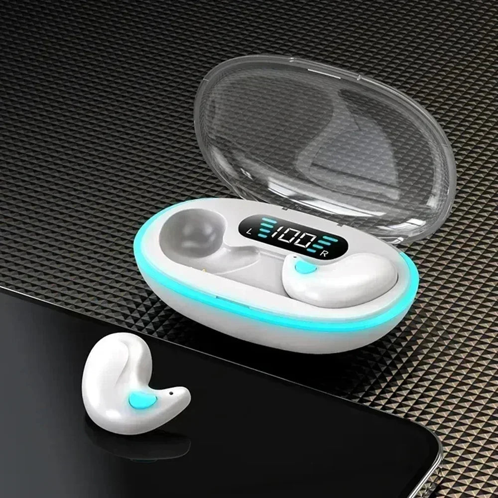 Mini Invisible Sleep Wireless Bluetooth Earphones High-definition Zpaxo WHITE