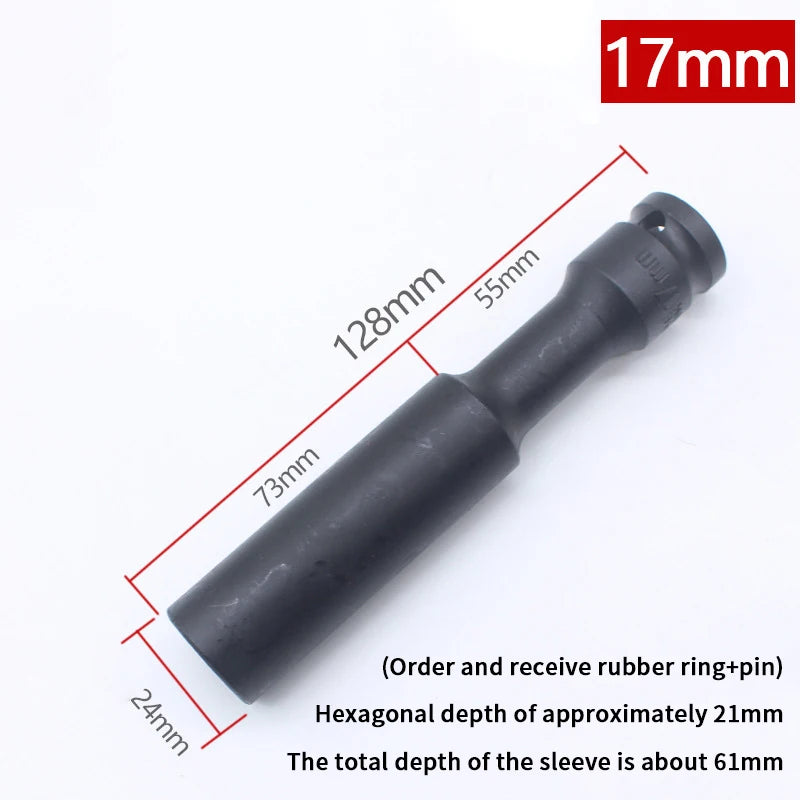 1/2 Drive Socket Wrench Hex Socket Head 8-19mm Socket Head Tire Removal Tools Adapter Spanner Converter Zpaxo 6