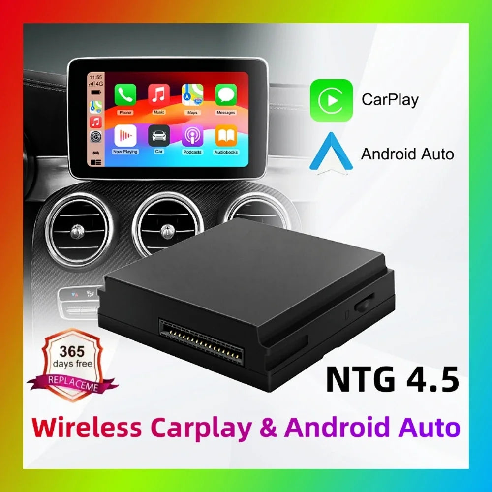 Wireless CarPlay Android Auto Adapter for Mercedes Benz A B C E CLA GLA GLK ML Sprinter NTG4.5 Becker Module Navigation Retrofit Zpaxo