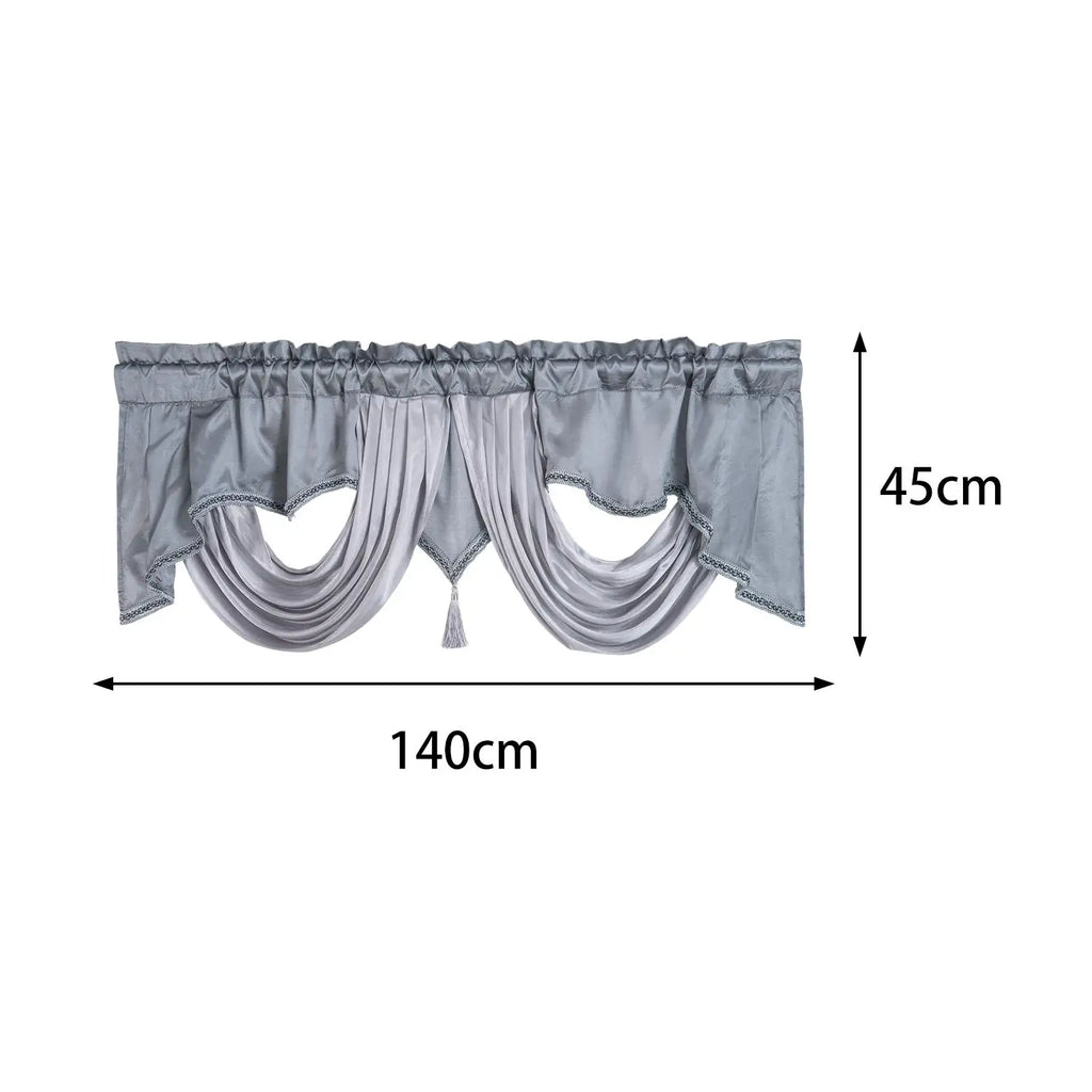 Boho Rod Pocket Valance – Short Blackout Window Curtain Window Valance Curtain Zpaxo