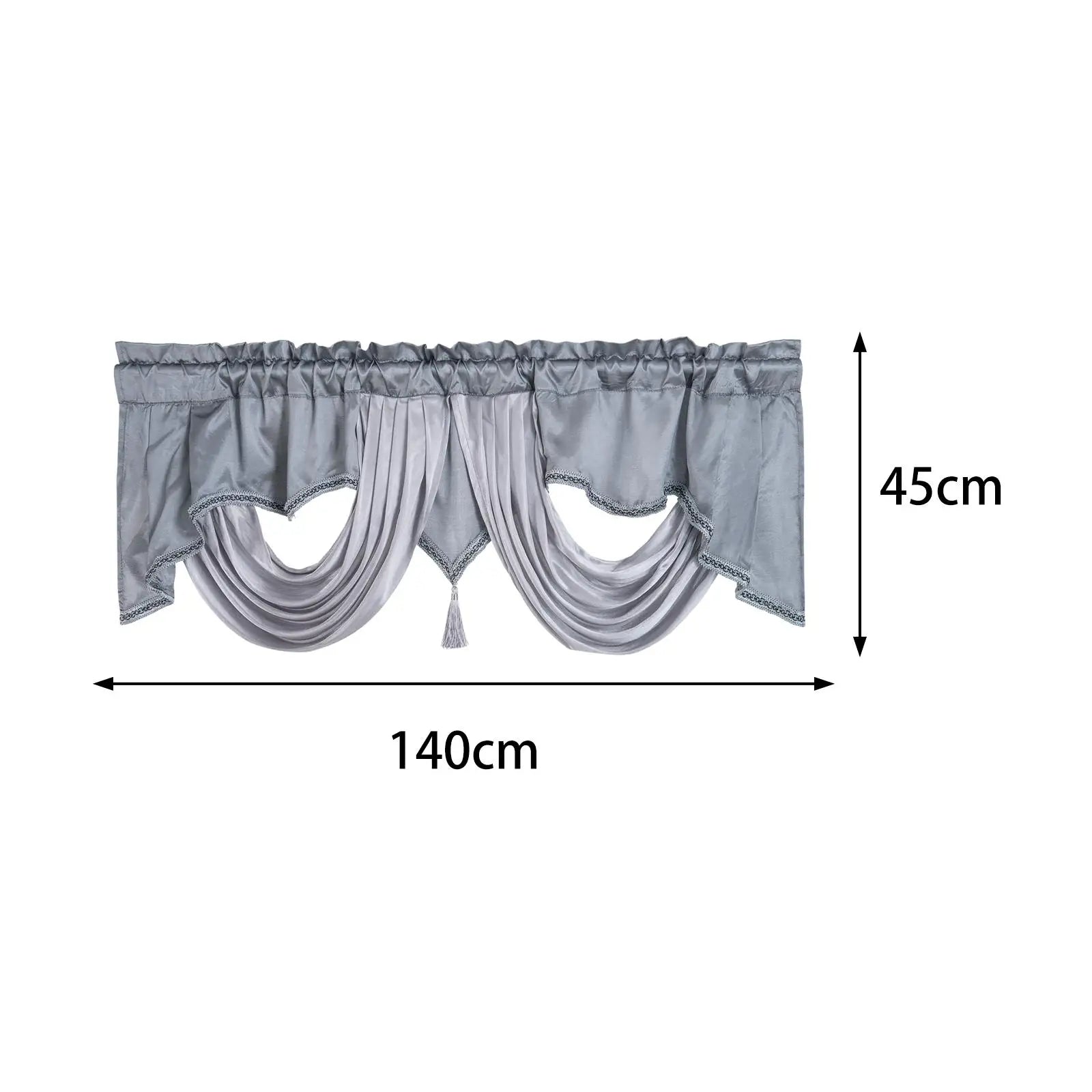 Boho Rod Pocket Valance – Short Blackout Window Curtain Window Valance Curtain Zpaxo