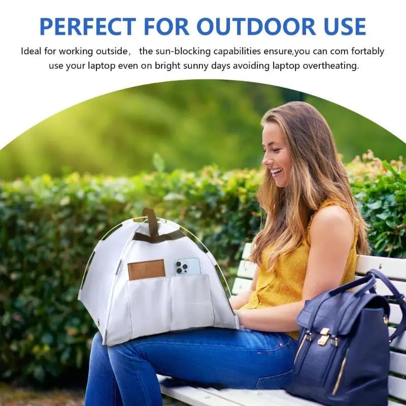 Y1UB Heat Resistant Portable Notebook Sun Shade Foldable Laptop Bag
