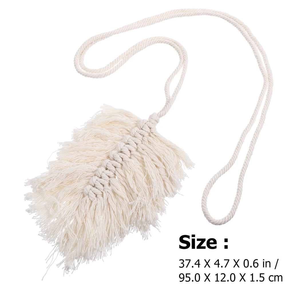 Cotton Curtain Tieback Hand-woven Rope Tie Holdback Valances