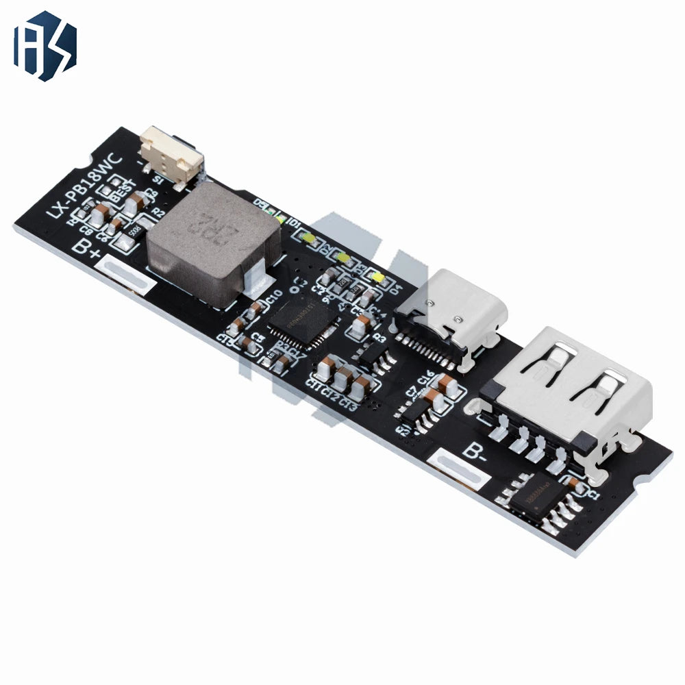 QC3 0 QC2 PD 18W Dual Port Type-c USB-A Fast Charging Module 18650 Zpaxo