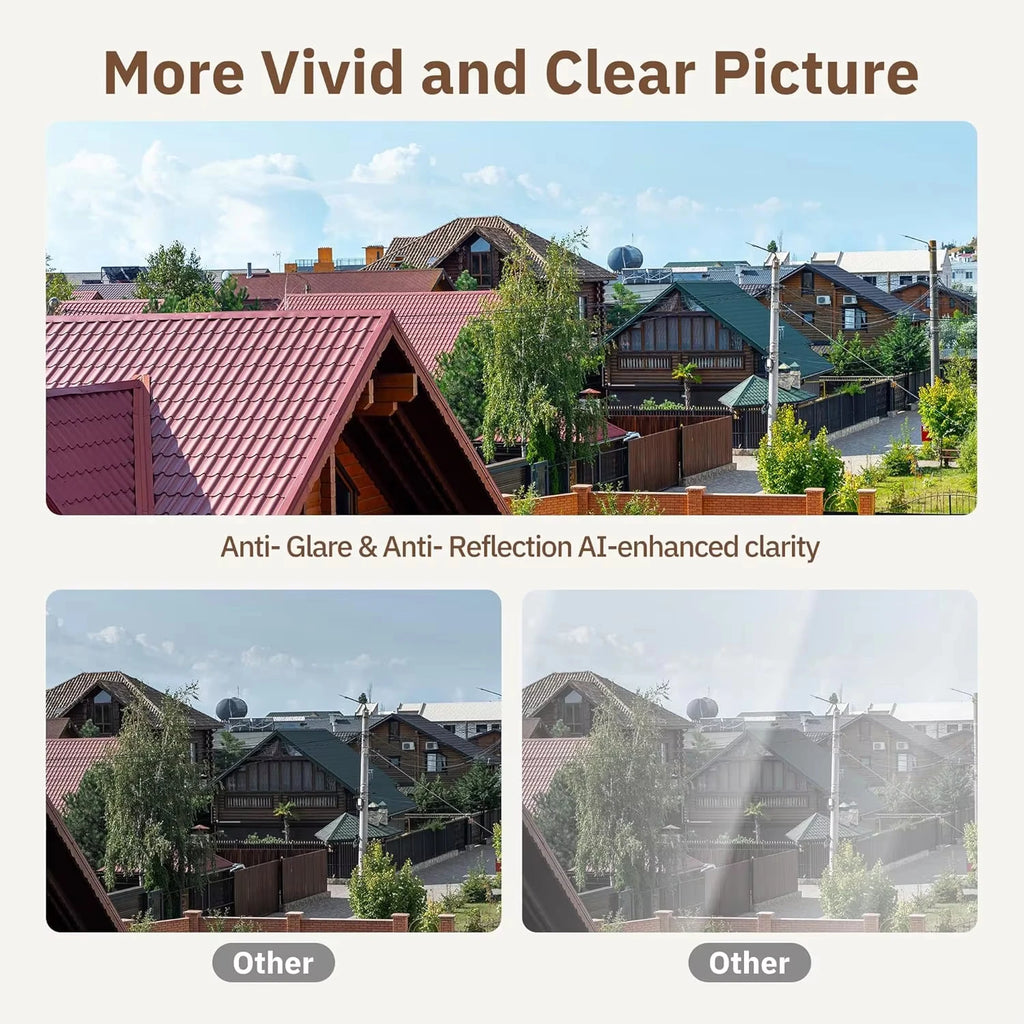 Window Camera Replaces Outdoor Cameras 2.4/5GHz WiFi Camera 3MP Resolution Full-Color Night Vision Through Window Mini Camera Zpaxo