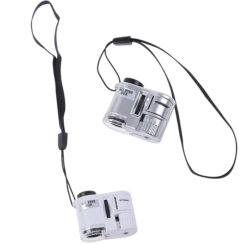 60X Pocket Microscope – Jewelry, Gem & UV Currency Magnifier