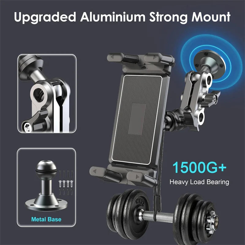 Heavy Duty Drill Base Aluminum Car Tablet & Phone Mount 360°