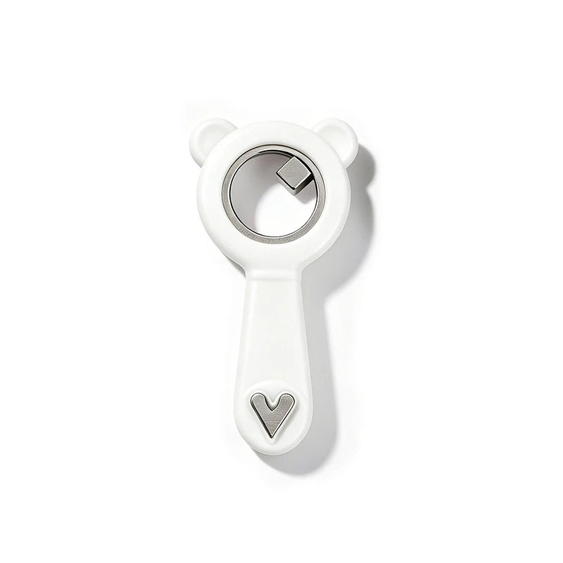 New Upgrade 3-Second Hollow Cat Eye Magnet Double-head Love Heart Black Hole Effect Nail Art Magnet DIY Manicure Magnetic Tool Zpaxo White