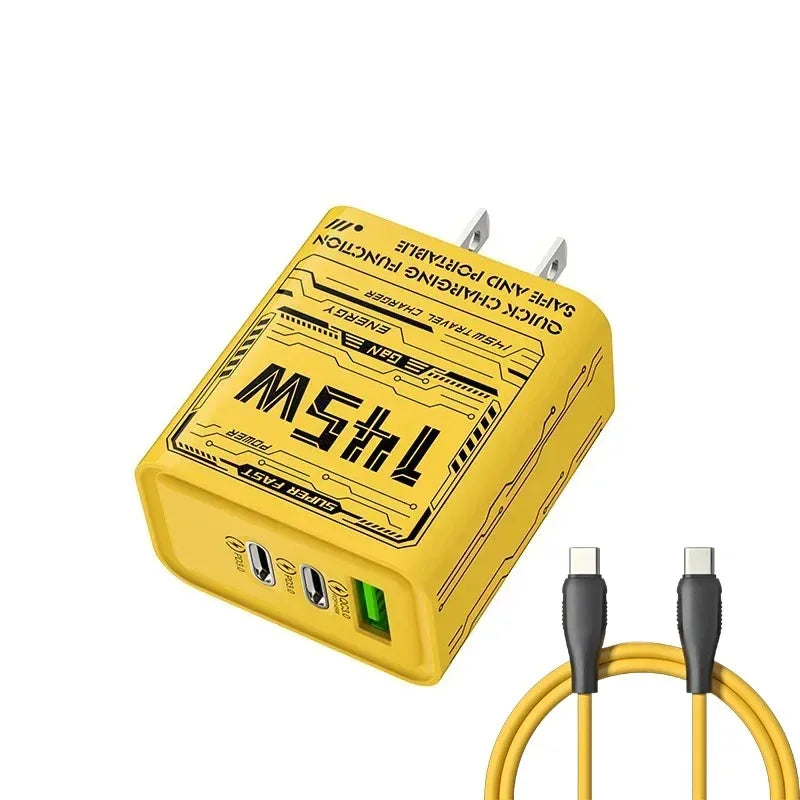 145W Ultra Fast Charging 3-ports Pd Usb Type-c Qc 3 0 Charge Adapter