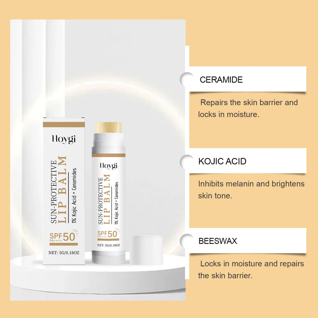 Hoygi SPF50+ Lip Balm | Kojic Acid, Ceramide & Sun Protection SPF Lip Balm Zpaxo
