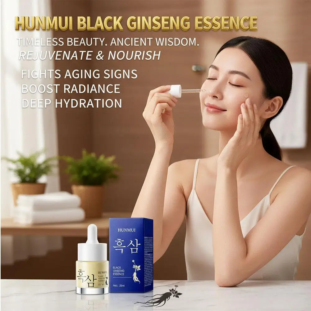 Black Ginseng Essence Natural Collagen Rejuvenation Moisturizing Facial Serum Skin Care Makeup 1pcs Zpaxo