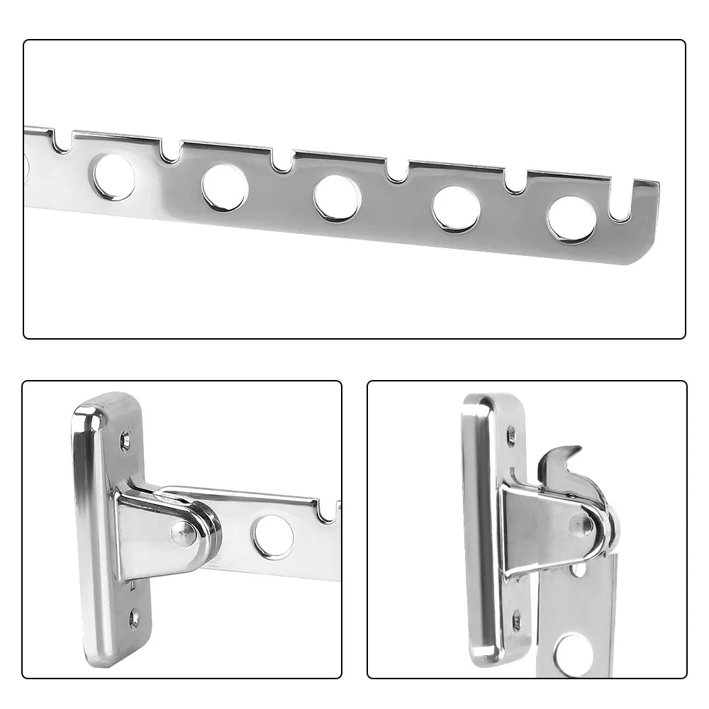 Indoor Space Saving Stainless Steel Wall Mounted Clothes Folding