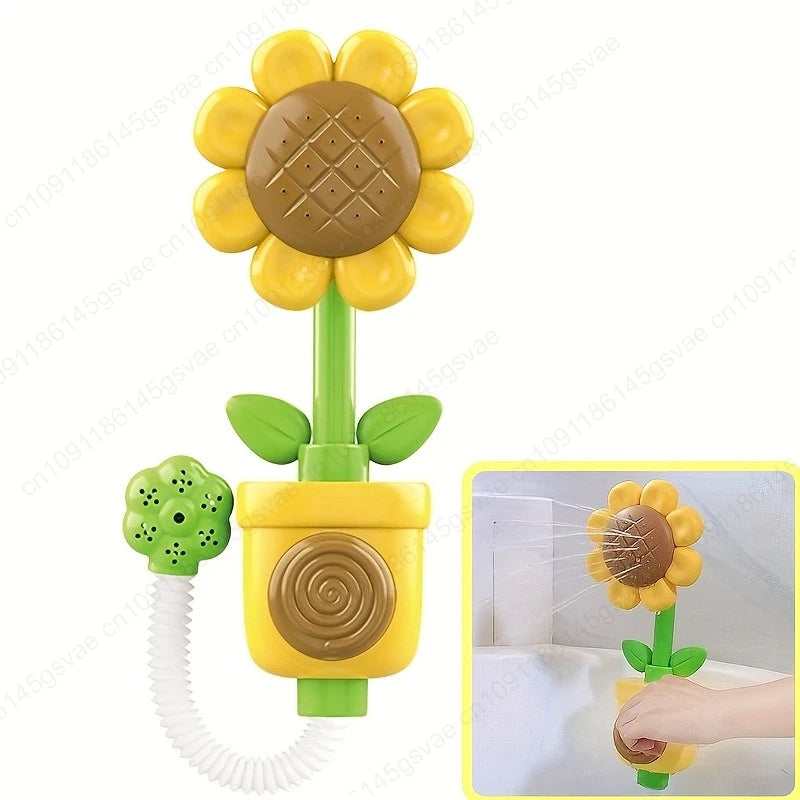 Baby Bathtub Water Play Set Rotating Sprinkler Kids Bath Toys Games for Bath Toddler Bathroom Suction Cup Shower Toys for Infant Zpaxo