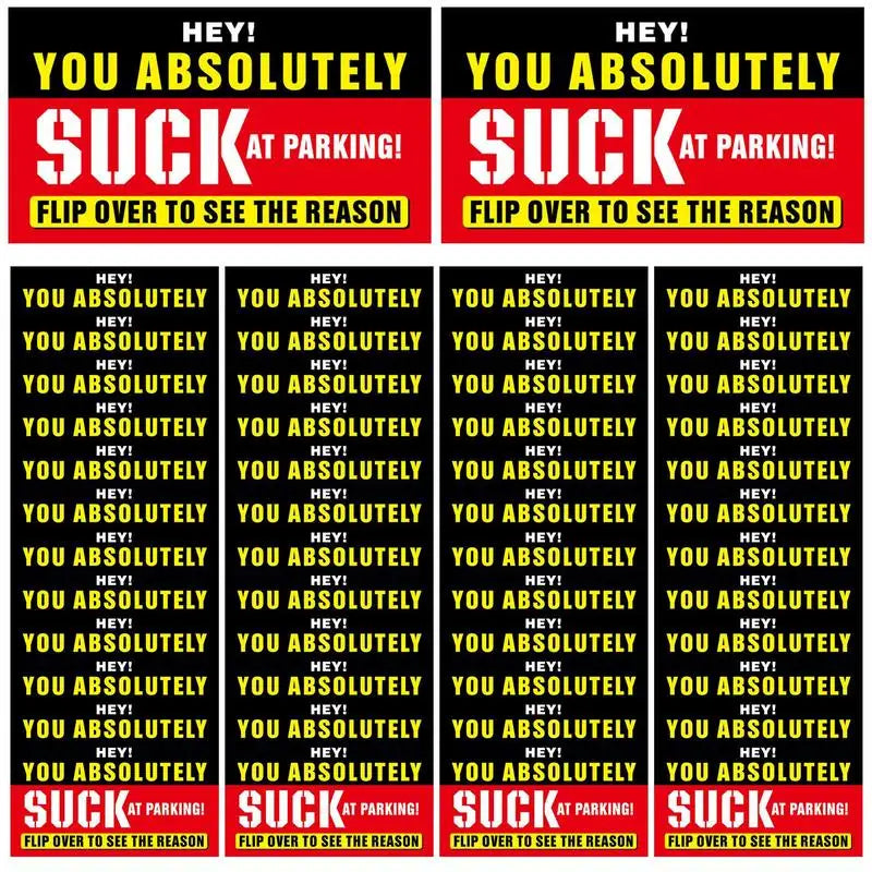 Bad Parking Cards You Absolutely Suck At Violation Tickets Funny