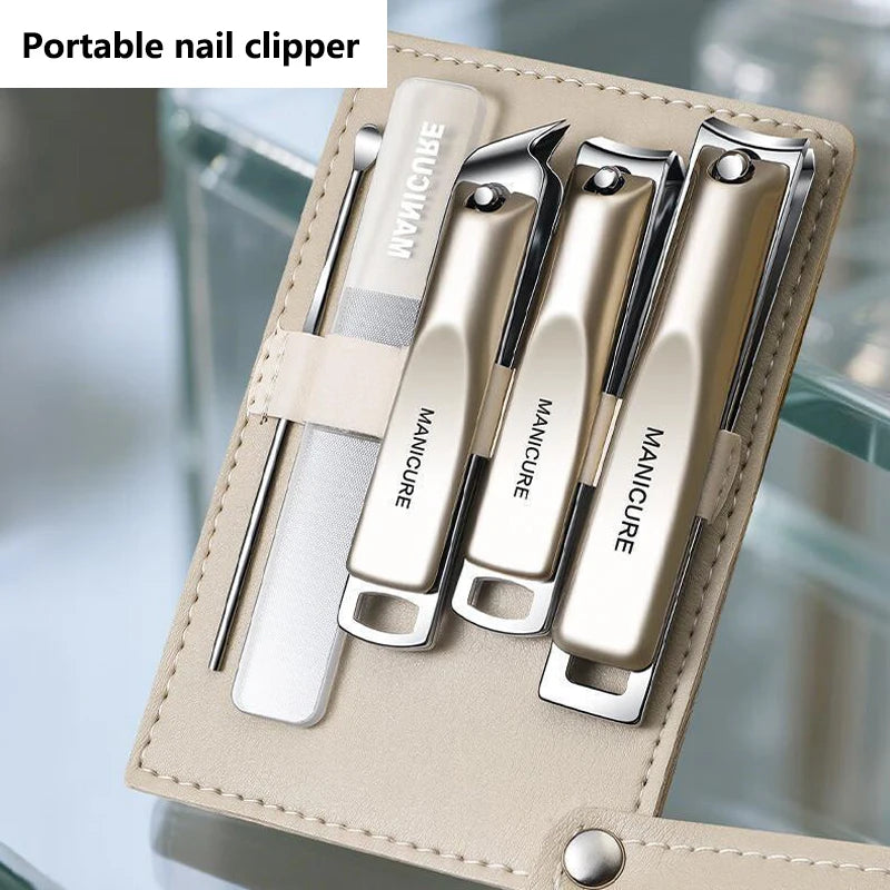 Portable compact nail clipper set, nail clippers, household manicure and pedicure tools, nail file Zpaxo