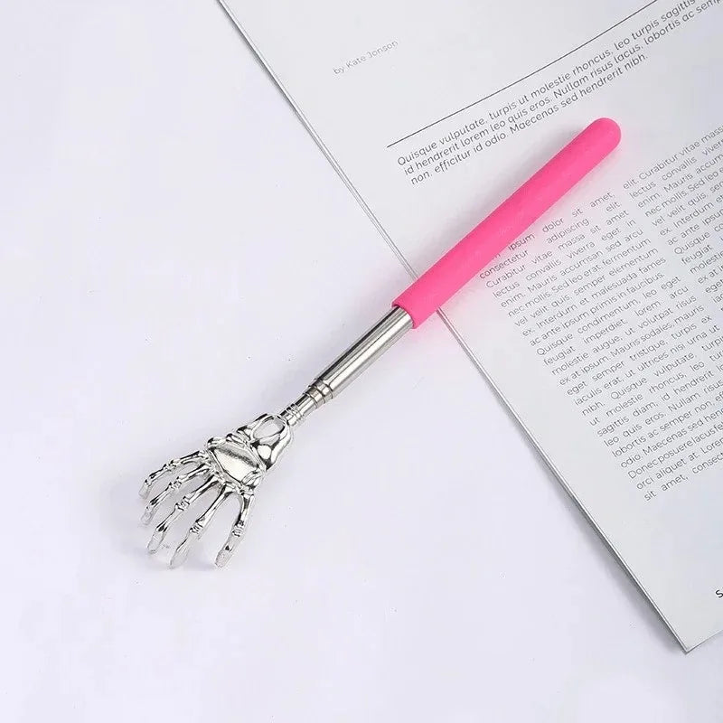 1 Massager Back Stainless Steel Scratcher Ghost Hand Telescopic Zpaxo 1Pcs Pink