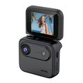 4K Ultra HD Action Camera Flip Screen VLOG Recorder Wide-angle Lens Zpaxo Black