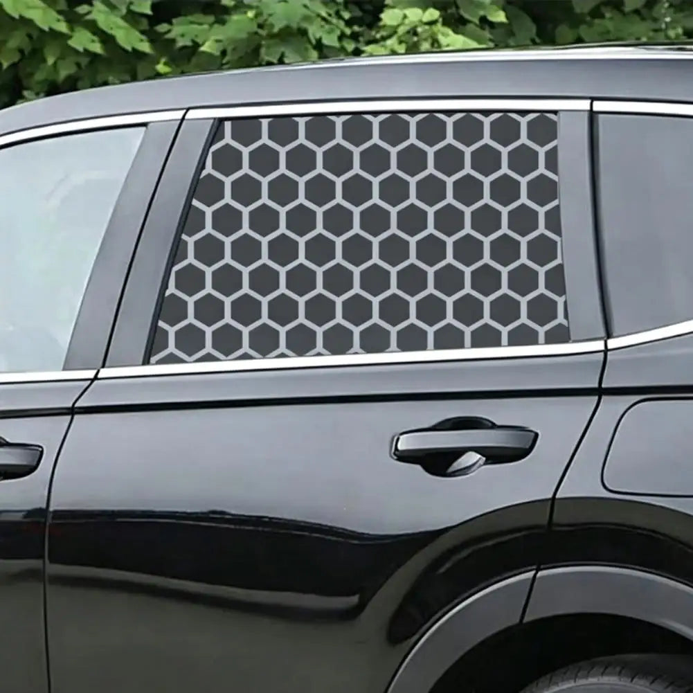 75x50cm Matte Black Honeycomb Car Window Sticker 3D Hexagonal Self-Adhesive Sun Shade Privacy Protection Film Zpaxo