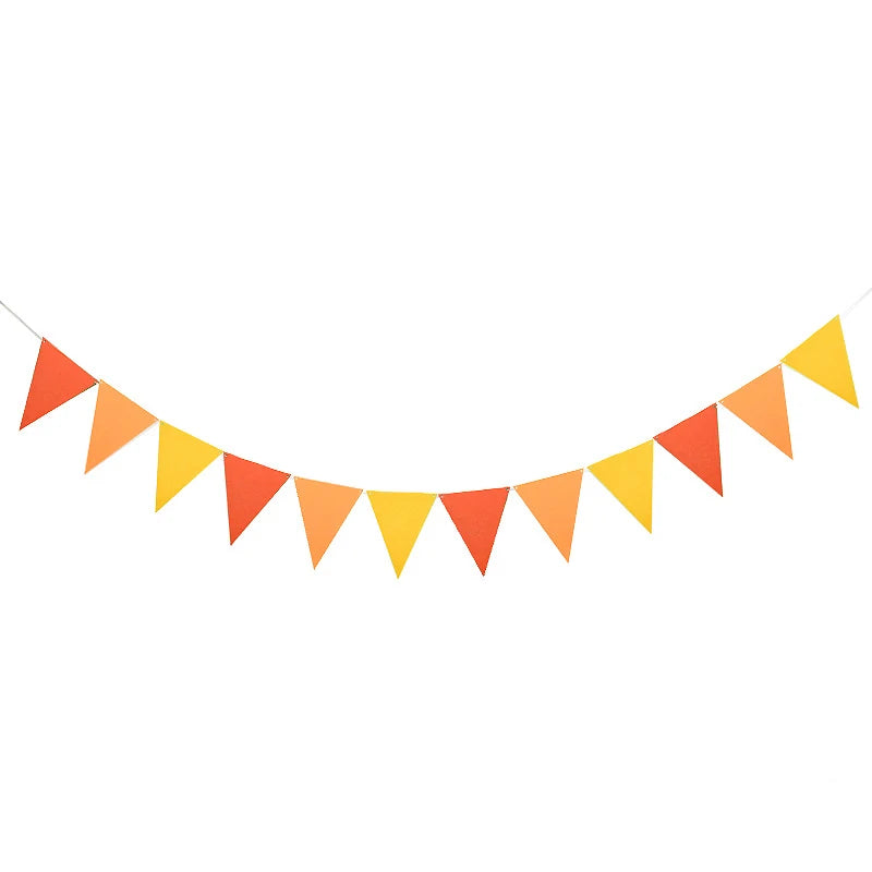 12 Flags Colorful Triangle Pennant Garland Multicolor Felt Banner Zpaxo B