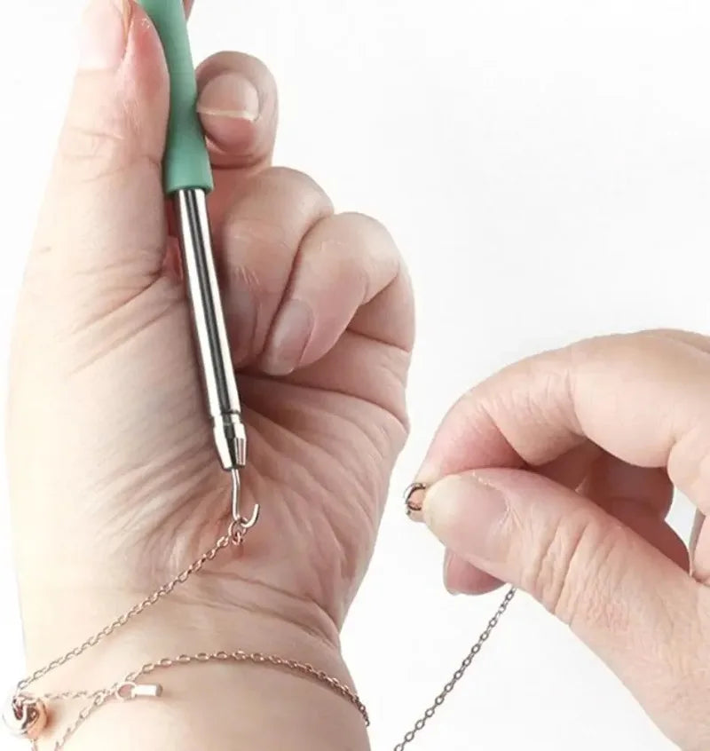 Jewelry Bracelet Necklace Clasp Hook Fastener – One-Hand Aid Tool Jewelry Wearing Aid Zpaxo