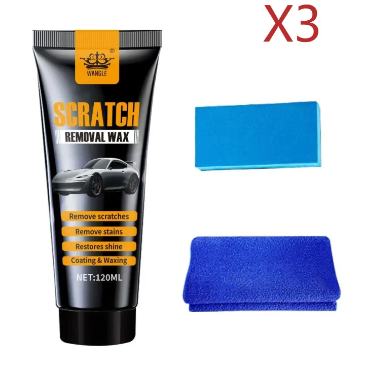 Car Paint Scratch Remover & Repair Wax Kit 120g | With Sponge Car Scratch Repair Wax Zpaxo 3SET