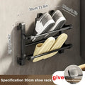 Multifunctional Wall-mounted Shoe Rack Convenient Design Stainless Zpaxo A one size