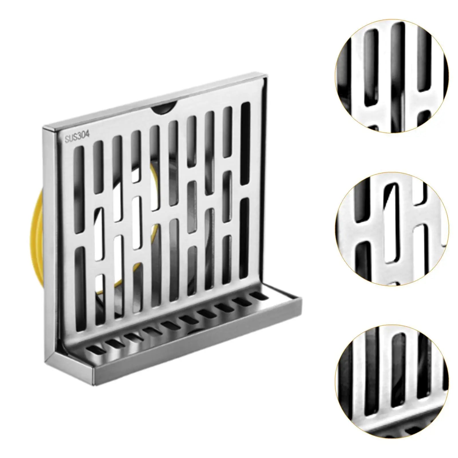 Stainless Steel Side Drain L Shape 90 Degree Pipe Drain Corner Floor Drain Side Drain for Bathroom Kitchen Shower Balcony Zpaxo