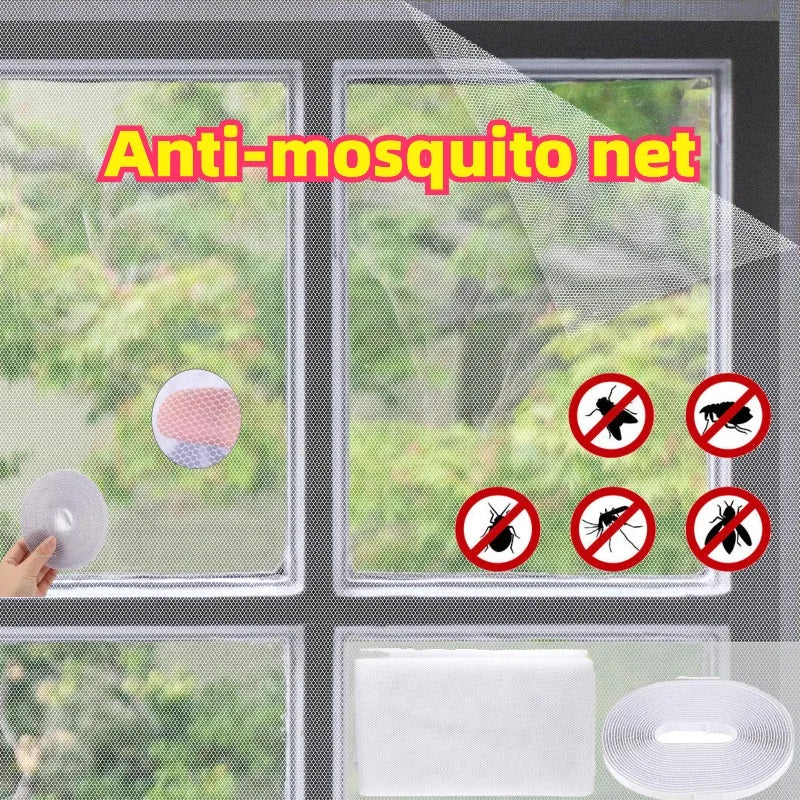 White Black Anti Mosquito Curtain Net Screens Window Mosquito Net Self-adhesive Anti Insect Air Tulle Invisible Mosquitoes Flies Zpaxo
