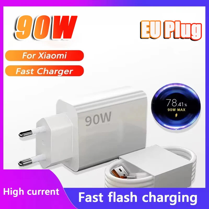 90W Charger Fast Efficient Turbo Charging Wall Power Adapter 1 5 2 M