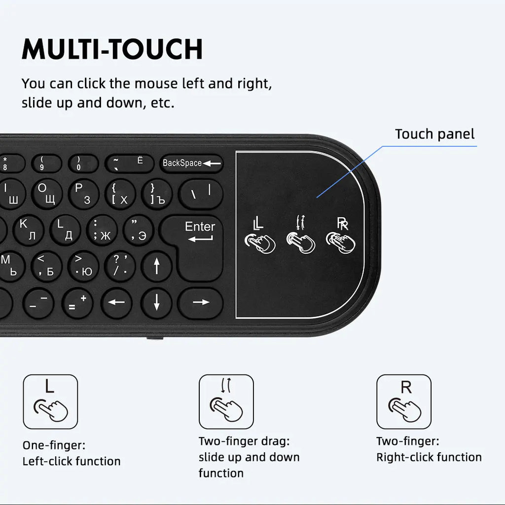 G60S Backlit Gyroscope 2.4G Wireless Voice Air Mouse Russian English Keyboard Smart Remote Control For Android TV BOX X96 TX6 Zpaxo
