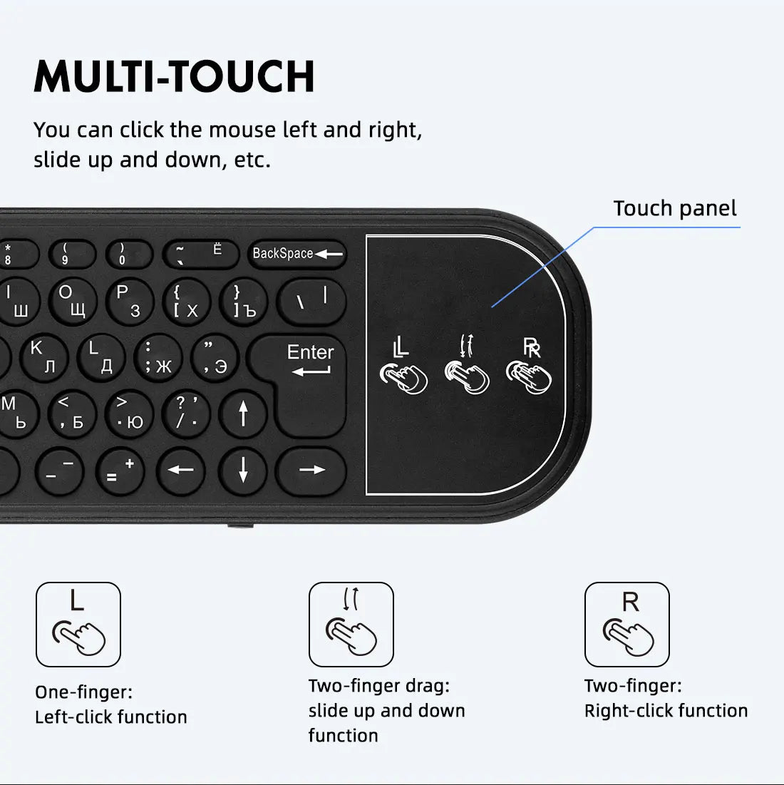 G60S Backlit Gyroscope 2.4G Wireless Voice Air Mouse Russian English Keyboard Smart Remote Control For Android TV BOX X96 TX6 Zpaxo