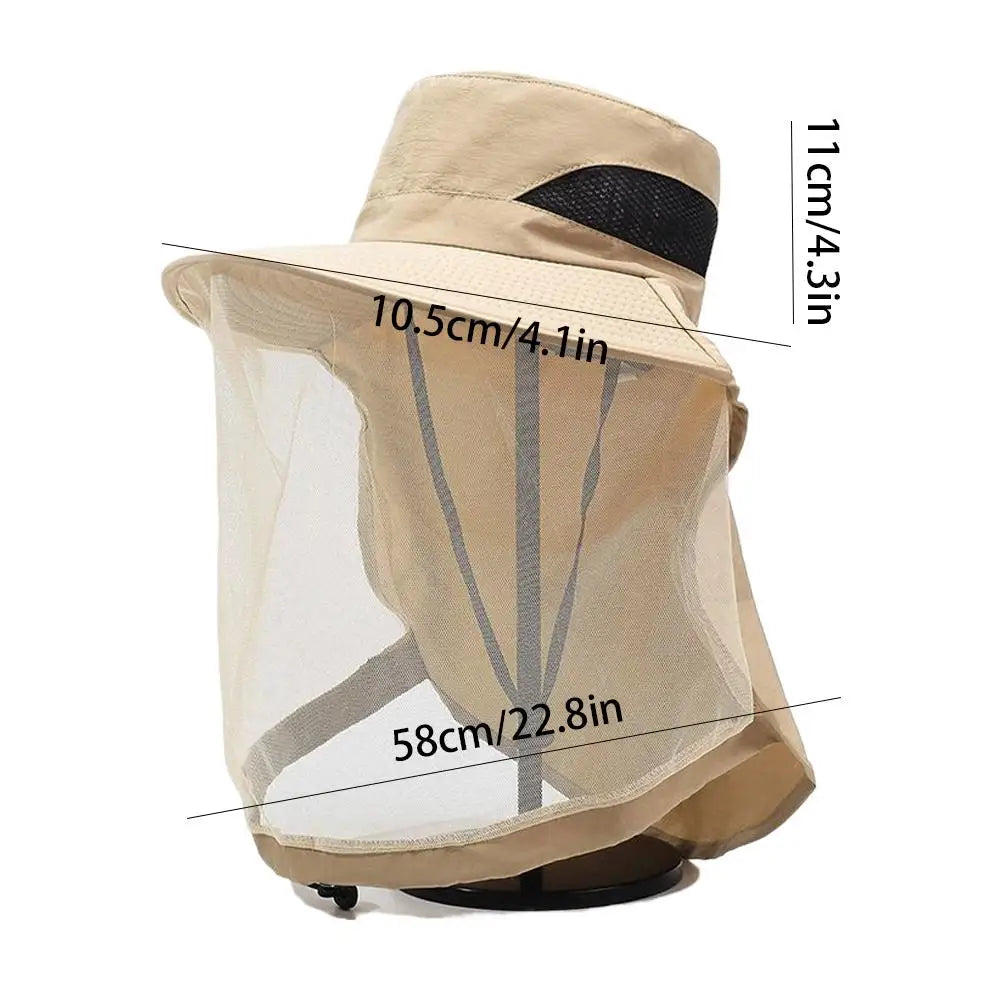 Mosquito Net Sun Hat – UV & Insect Protection Outdoor Cap Mosquito Net Hat Zpaxo