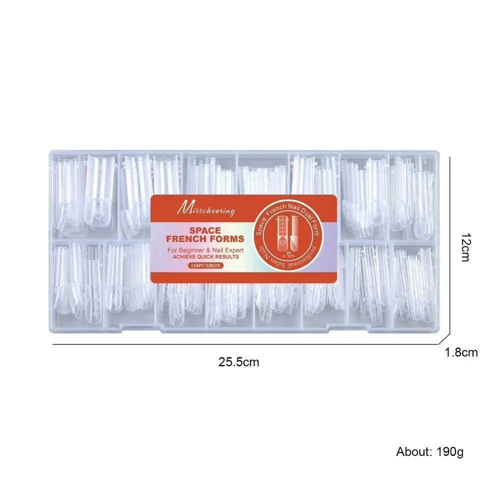 Ultra Short Space Nail Dual Forms No Trace 15 Sizes Acrylic Extension Zpaxo