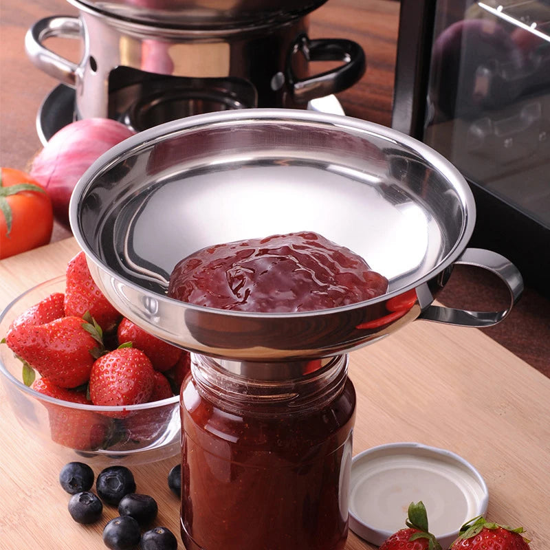 Stainless Steel Wide Mouth Funnel Canning Cup Jam Salad Dressing