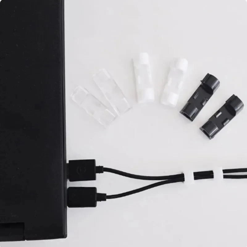 Self-Adhesive Cable Clips – Cord Organizer for Desk, Car & Home