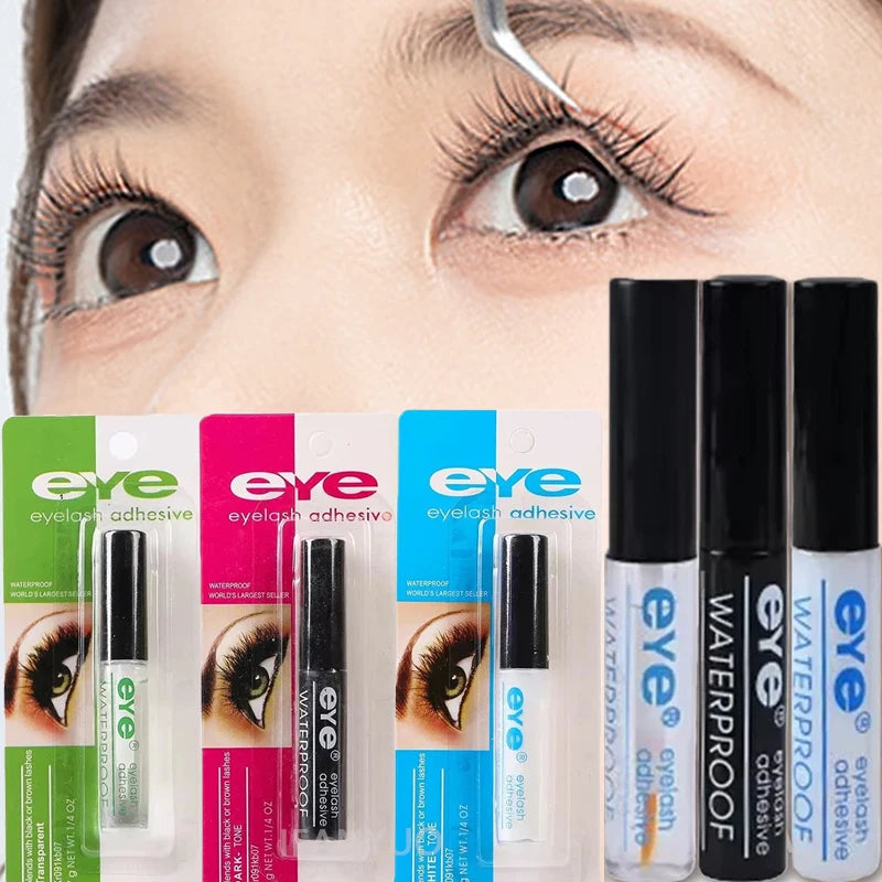 False Eyelash Glue Waterproof Transparent White Black Quick Dry