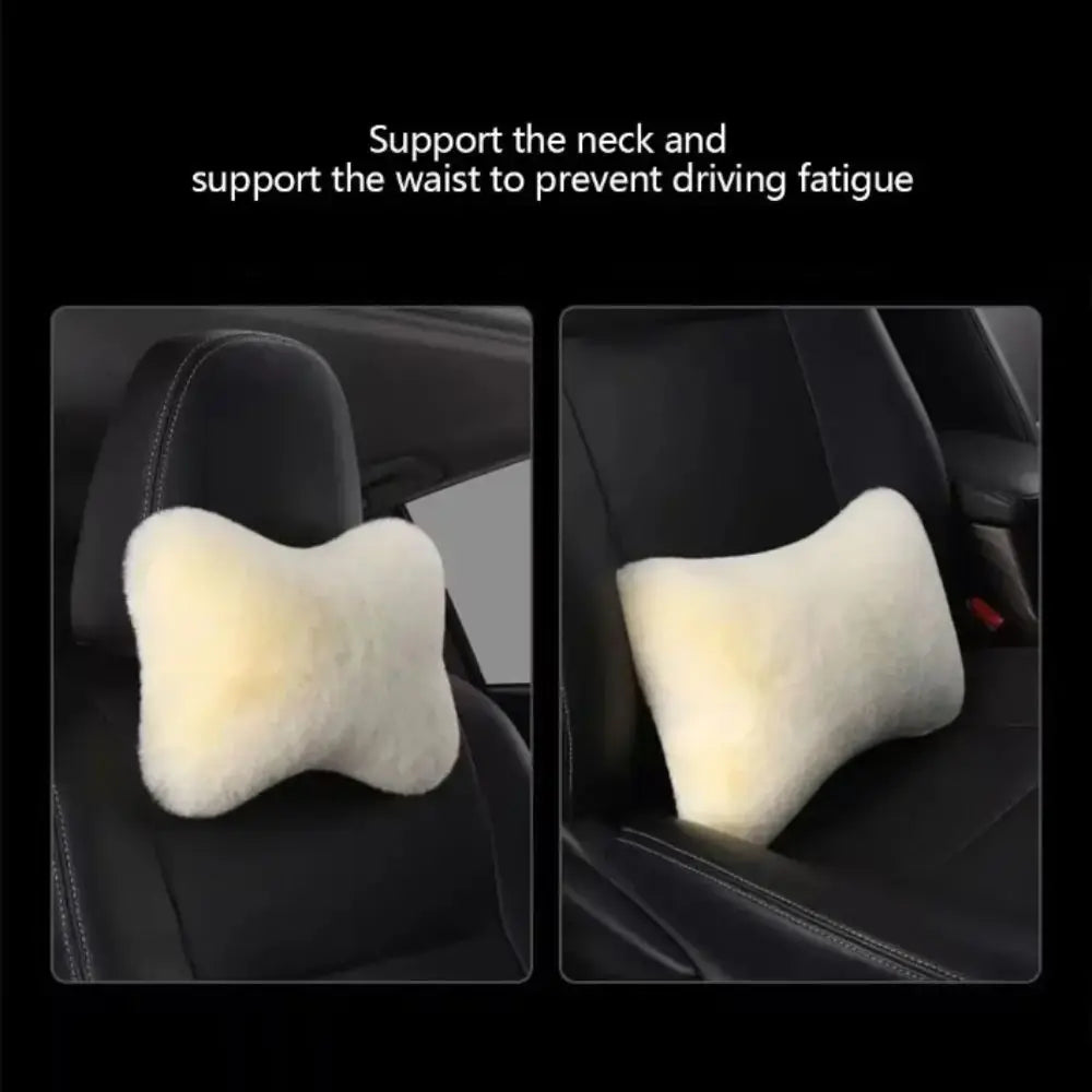 Soft Imitation Rabbit Car Headrest Pillow Cushion Foam Lumbar Zpaxo