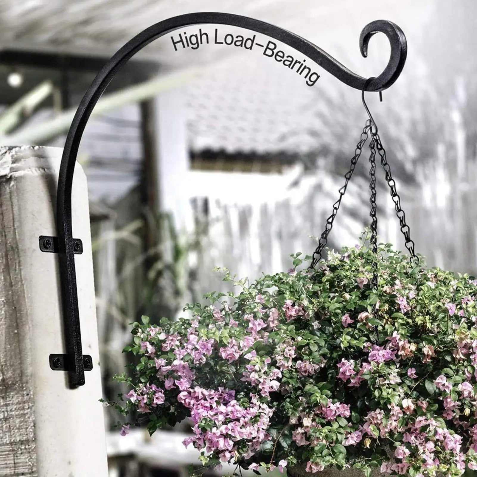 Plant Pot Hanger Heavy Duty Square Steel Wall Mount Flower Hook