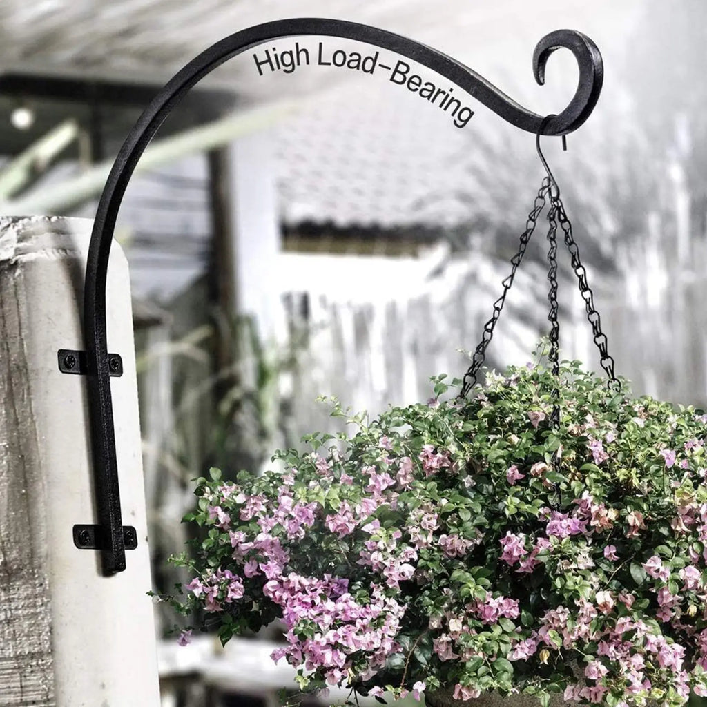 Plant Pot Hanger Heavy Duty Square Steel Wall Mount Flower Hook