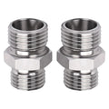 M14 to M16 Hose Adapter M14 to M16 Hose Fitting Suitable for AGT Small Excavator Hydraulic Hose Thread Connector Zpaxo Silver