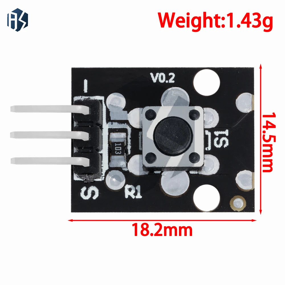 KY-004 3Pin Tactile Switch Module 6x6x5mm Push Button Arduino DIY Zpaxo