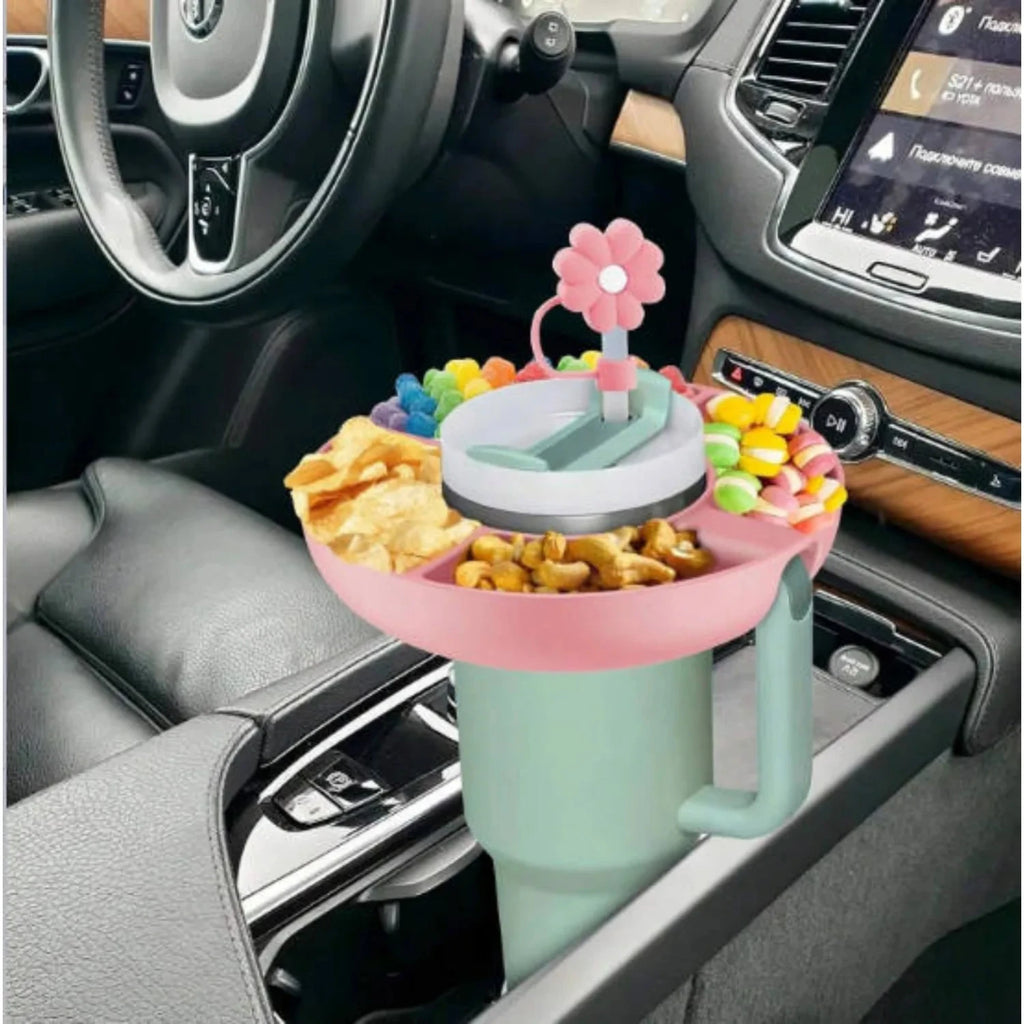 4-Compartment Snack Tray for Stanley 40oz Tumbler with Handle Tumbler Snack Tray Zpaxo
