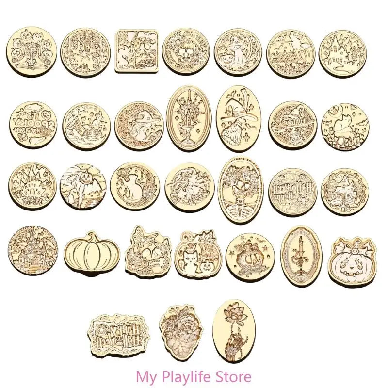 Halloween Series Wax Seal Stamp Witch Sealing Letter Decorations
