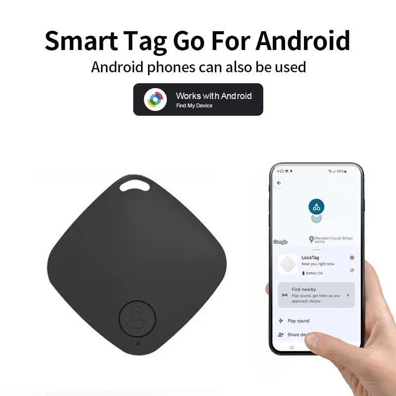 Mini GPS Locator Antilost Alarm Wallet Keychain Smart Tag Bluetooth