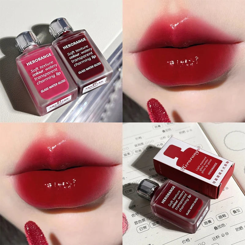 Water Light Mirror Lip Glaze Long-lasting Moisturizing Shiny Gloss Zpaxo 03