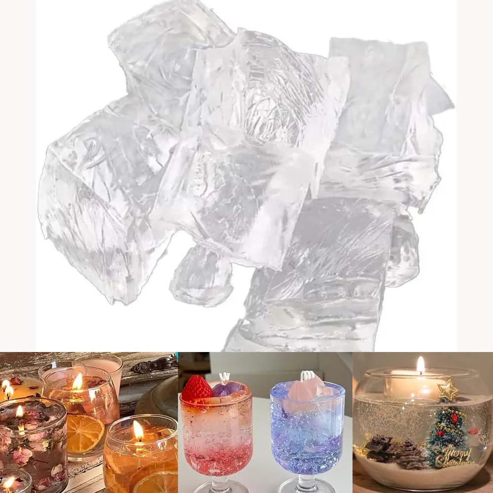 Transparent Jelly Gel Wax DIY Crystal Candle Making – 200/500g Candle Making Wax Zpaxo
